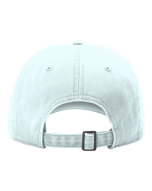 Peach Twill Dad Hat - Powder Blue Back