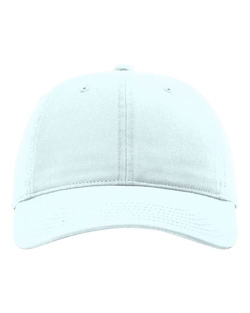 Peach Twill Dad Hat - Powder Blue Front