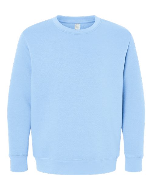 Youth Elevated Fleece Crewneck Sweatshirt - Light Blue Front