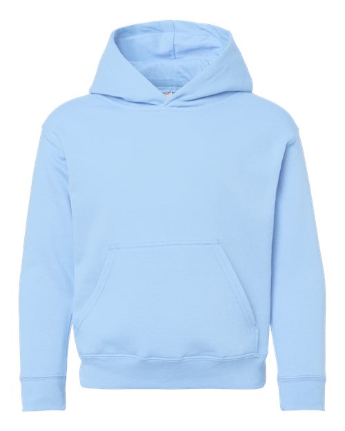 Youth Fleece Hoodie Sweatshirt - Light Blue Front