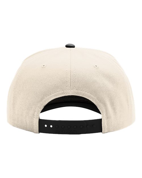 Full Fabric Five-Panel Champ Cap - Cream/ Black Back