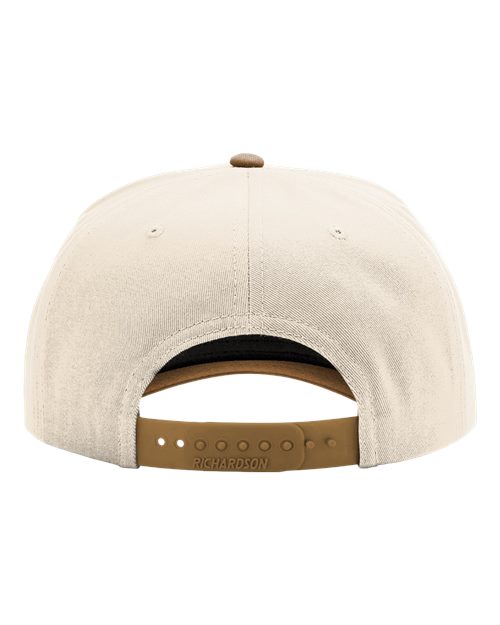 Full Fabric Five-Panel Champ Cap - Cream/ Caramel Back