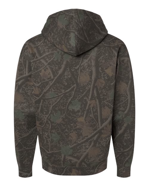 Unisex Heavyweight Hooded Sweatshirt - Darkwood Tree Camo Back