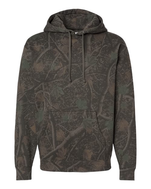 Unisex Heavyweight Hooded Sweatshirt - Darkwood Tree Camo Front