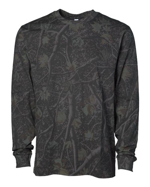 Unisex Premium Long Sleeve T-Shirt - Darkwood Tree Camo Front