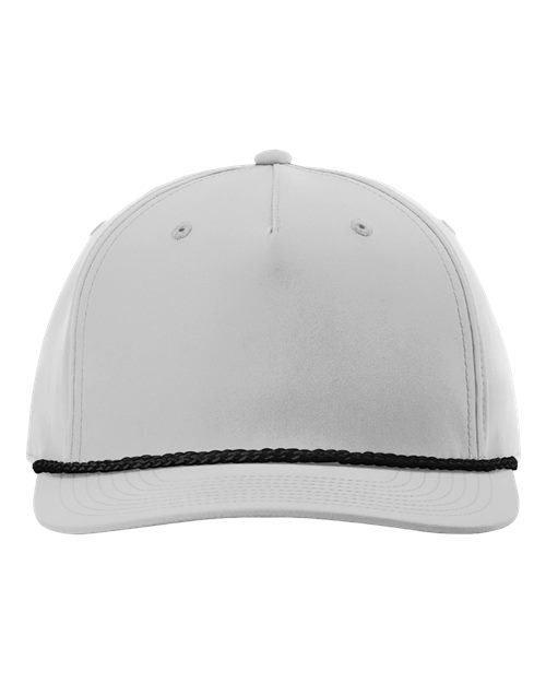 Five-Panel Classic Rope Cap - Light Grey/ Black Front