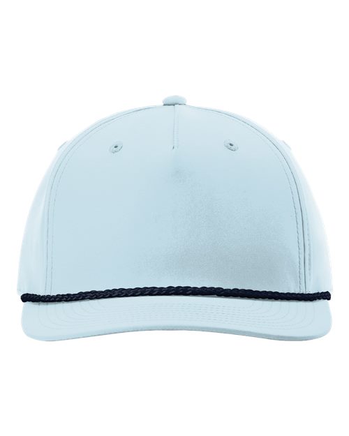 Five-Panel Classic Rope Cap - Soft Blue/ Navy Front