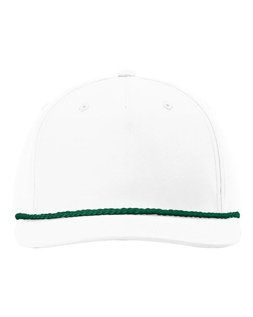 Five-Panel Classic Rope Cap - White/ Kelly Green Front