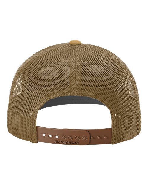 Snapback Trucker Cap - Amber Gold Back
