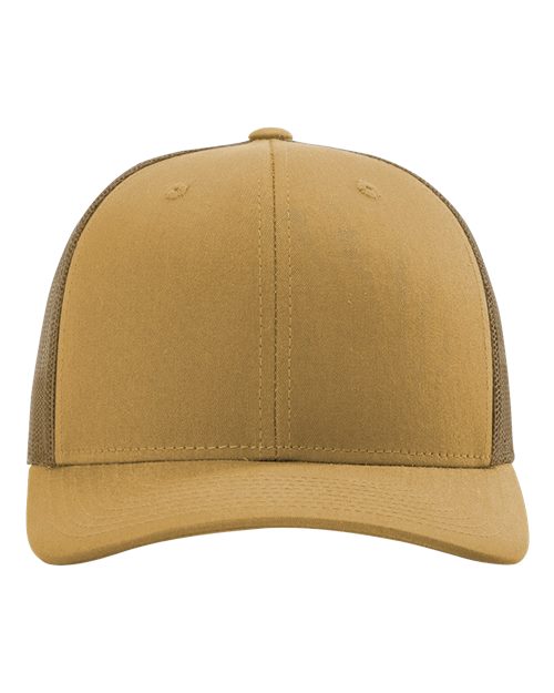 Snapback Trucker Cap - Amber Gold Front