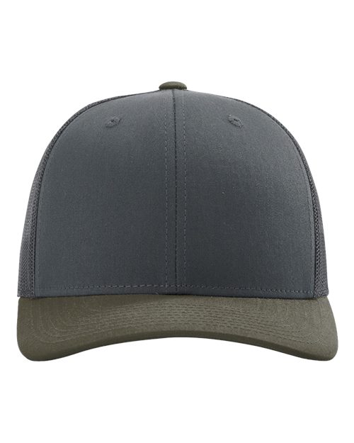 Snapback Trucker Cap - Gunmetal/ Chocolate Chip CMB Front