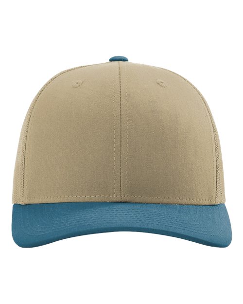 Snapback Trucker Cap - Khaki/ Legion Blue CMB   Front