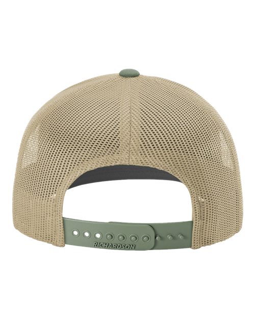 Snapback Trucker Cap - Khaki/ Loden Green CMB  Back