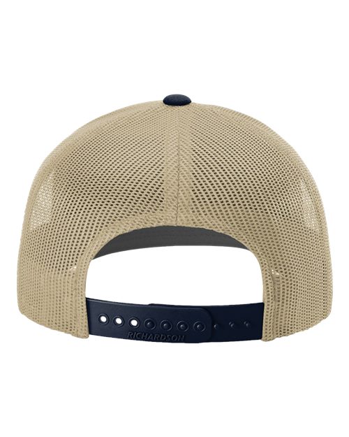 Snapback Trucker Cap - Khaki/ Navy CMB Back
