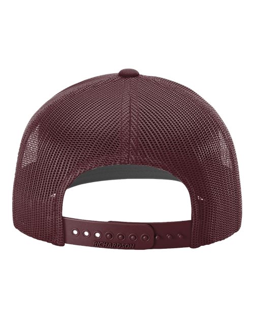 Snapback Trucker Cap - Maroon Back