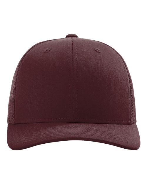 Snapback Trucker Cap - Maroon Front