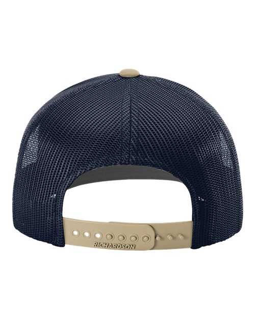 Snapback Trucker Cap - Navy/ Khaki CMB Back