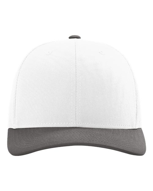 Snapback Trucker Cap - White/ Charcoal CMB Front