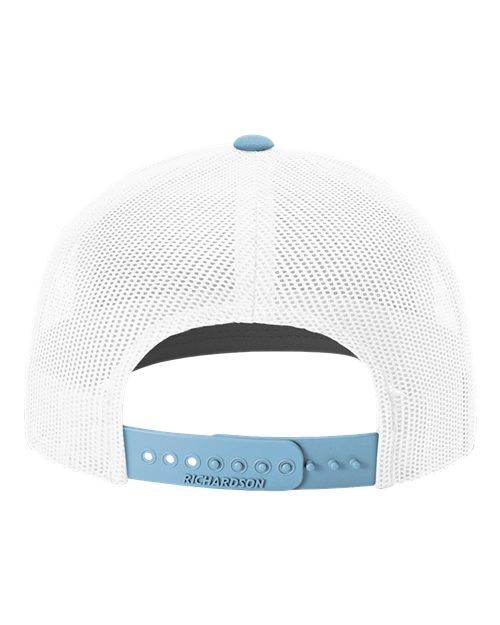 Snapback Trucker Cap - White/ Columbia Blue CMB Back