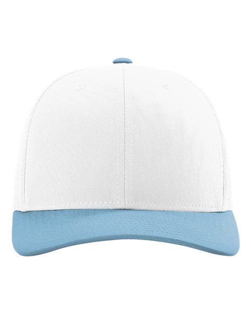 Snapback Trucker Cap - White/ Columbia Blue CMB Front