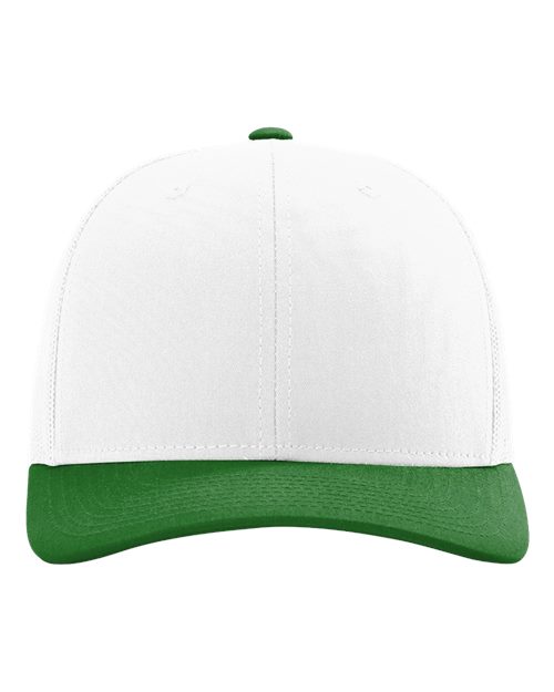 Snapback Trucker Cap - White/ Kelly Green CMB Front