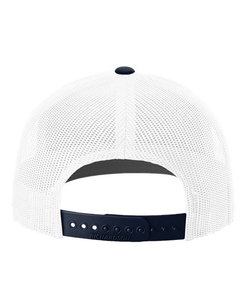 Snapback Trucker Cap - White/ Navy CMB Back