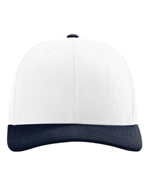 Snapback Trucker Cap - White/ Navy CMB Front