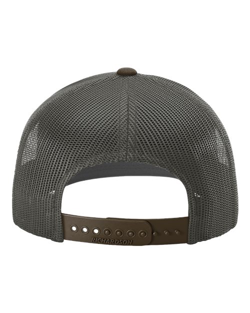 Snapback Trucker Cap - Cream/ Grey Brown/ Brown Back