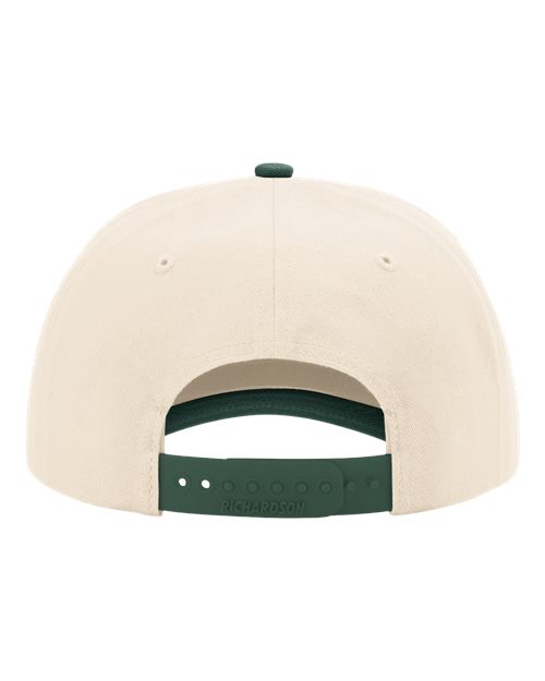 Five-Panel Gramps Cap - Cream/ Dark Green Back