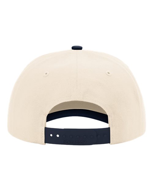 Five-Panel Gramps Cap - Cream/ Navy Back