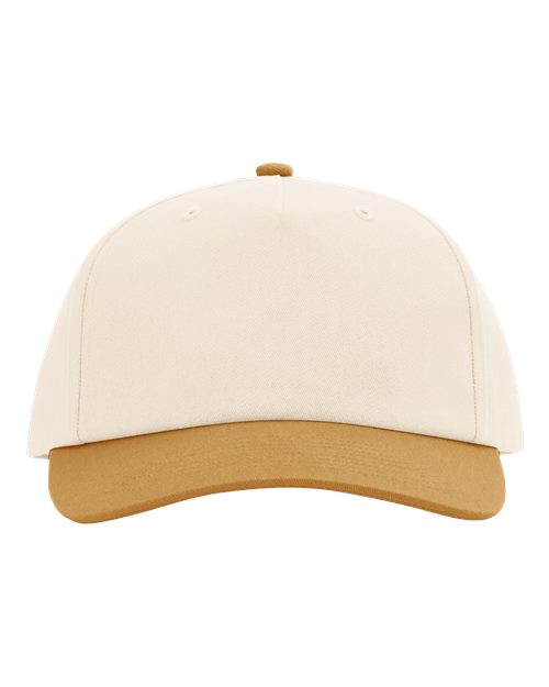 Five-Panel Gramps Cap - Cream/ Wheat Front