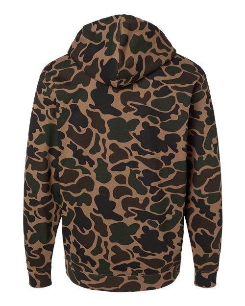 Unisex Midweight Hooded Sweatshirt - Duck Camo Back