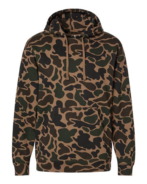 Unisex Midweight Hooded Sweatshirt - Duck Camo Front