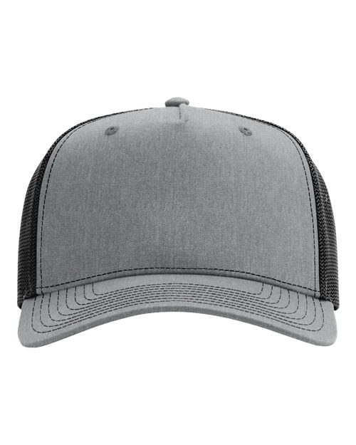 Five-Panel Champ Trucker Cap - Heather Grey/ Black Front