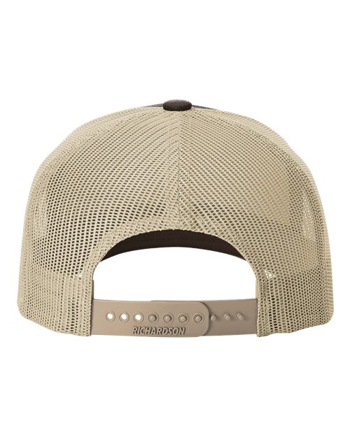 Five-Panel Trucker Rope Cap - Brown/ Khaki/ Khaki Back