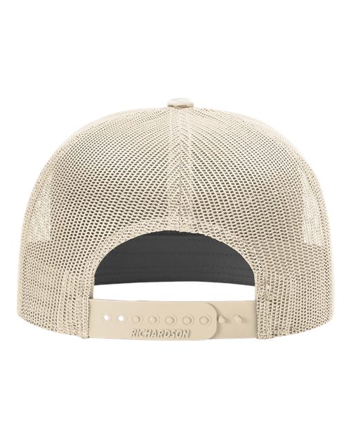 Printed Seven-Panel Trucker Cap - Harvest Duck Camo/ Sandstone Back