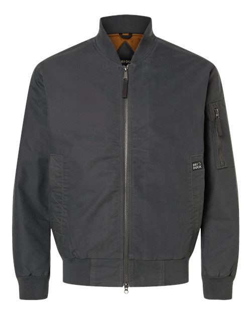 DRI DUCK Men's Rogue Dura-Duck Dry Canvas Bomber Jacket - Charcoal Front