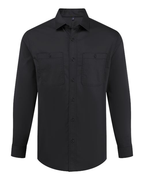 Artisan Collection by Reprime Unisex Utility 2.0 Service Shirt - Stay Black Front