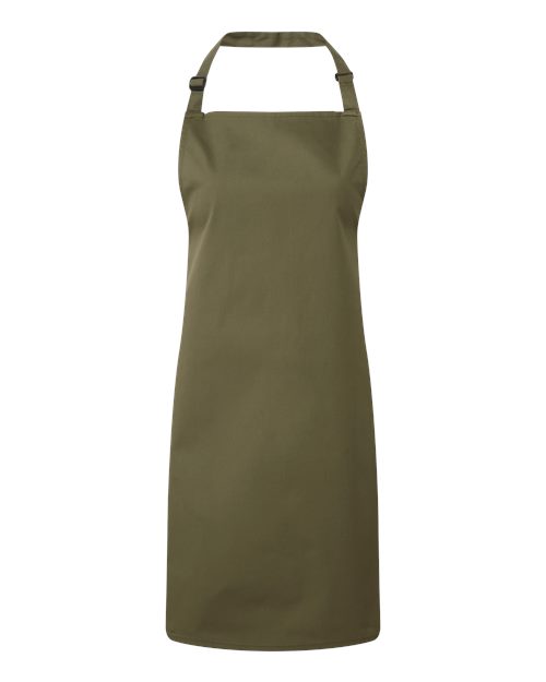 Artisan Collection by Reprime Recycled Bib Apron - Olive Front