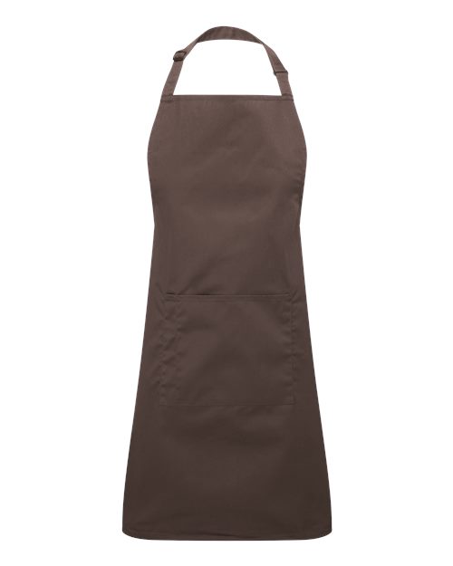 Artisan Collection by Reprime Recycled Pocket Bib Apron - Brown Front