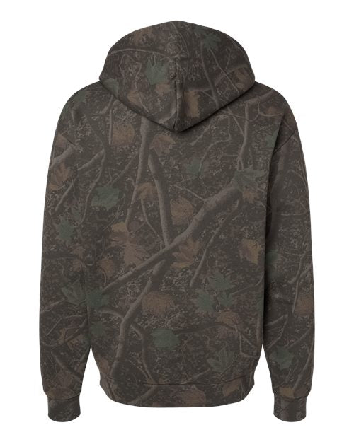 Unisex Boulevard Heavyweight Hooded Sweatshirt - Darkwood Tree Camo Back