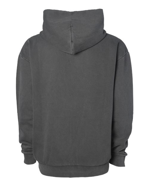 Unisex Mainstreet Heavyweight Full-Zip Hooded Sweatshirt - Pigment Black Back