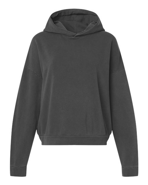 Independent Trading Co. Women's California Wave Wash Sunday Hooded Sweatshirt - Pigment Black Front
