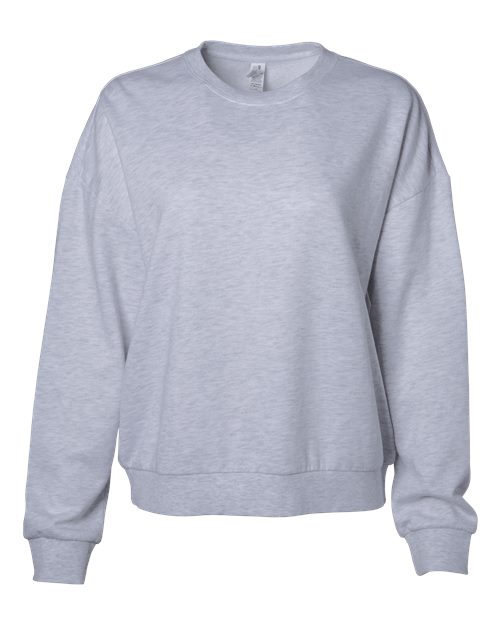 Women's California Wave Wash Sunday Crewneck Sweatshirt - Ash Heather Front