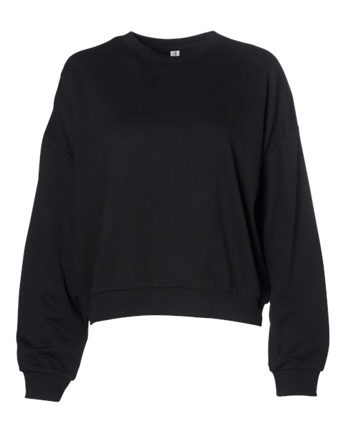Women's California Wave Wash Sunday Crewneck Sweatshirt - Black Front
