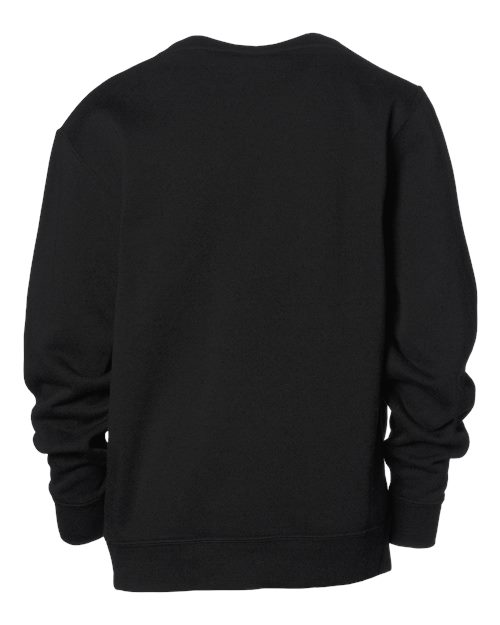 Youth Midweight Crewneck Sweatshirt - Black Back