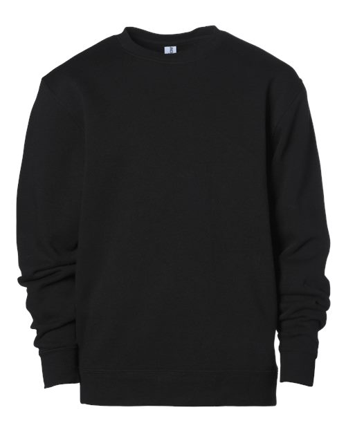 Youth Midweight Crewneck Sweatshirt - Black Front