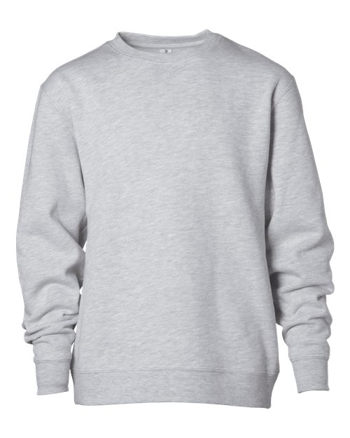Youth Midweight Crewneck Sweatshirt - Grey Heather Front