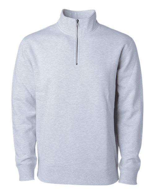 Unisex Midweight Quarter-Zip Pullover - Ash Heather Front
