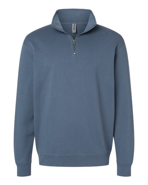Independent Trading Co. Unisex 8.5 oz. Midweight Quarter-Zip Pullover - Storm Blue Front